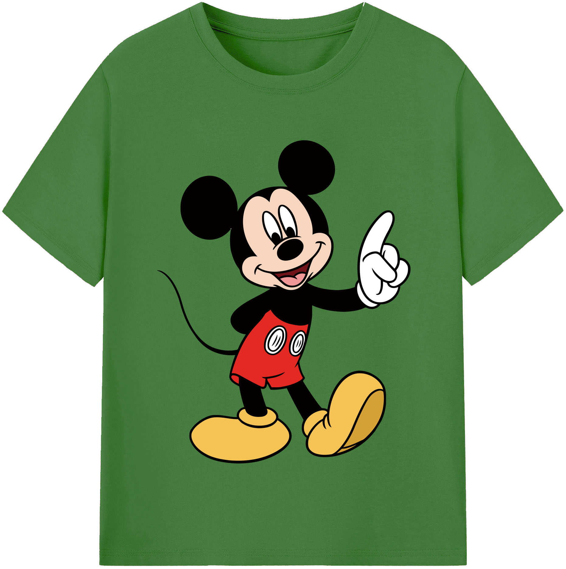 （画像用） ミッキーマウス Mickey Mouse レディースカジュアルプリントTシャツ（綿100％）